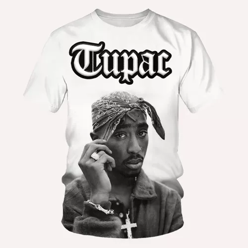 T-shirt personalizzata stampata in 3D hip-hop di tendenza della moda estiva per T-shirt casual e comoda a maniche corte da uomo