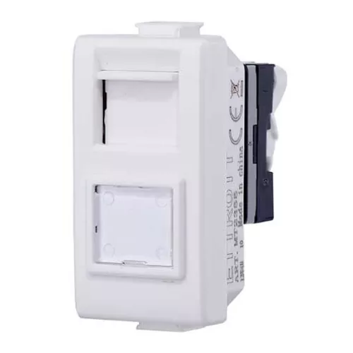 Presa rete dati RJ45 compatibile Bticino Matix CAT 6 UTP colore bianco