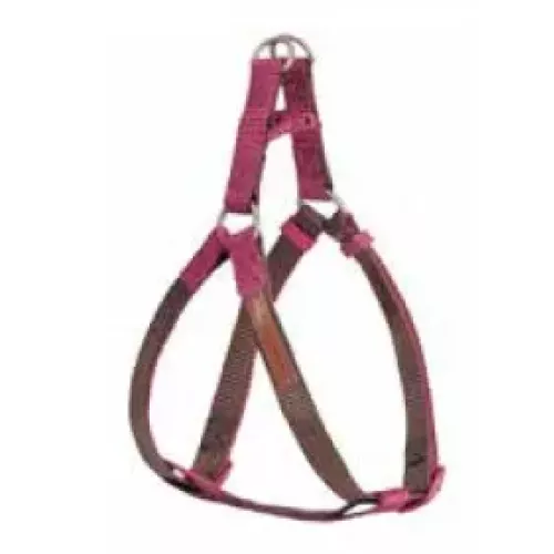 CAMON PETTORINA REGOLABILE ONE TOUCH DOUBLE PREMIUM 20 x 450-750 MM. MARRONE/CICLAMINO