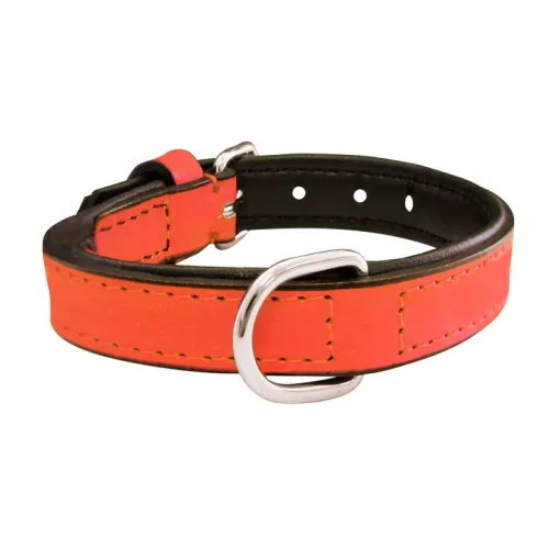 GLORIA COLLARE IN PELLE IMBOTTITO 45 CM. CORALLO