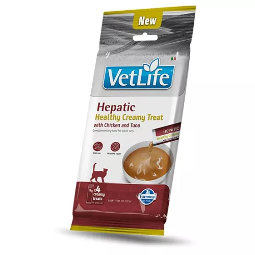 FARMINA VET LIFE FELINE HEALTHY CREAMY TREAT - HEPATIC (4 x 15 GR.)