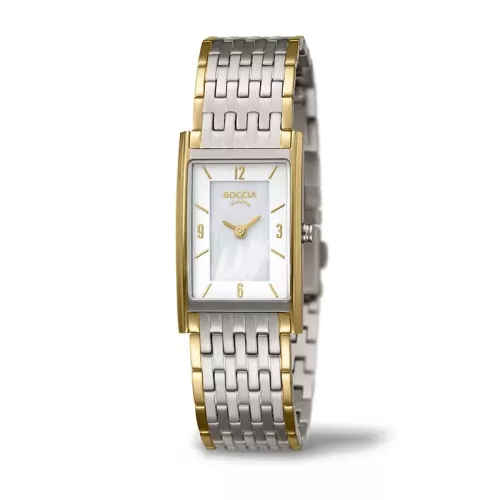 BOCCIA Titanium bicolor dameshorloge recht model