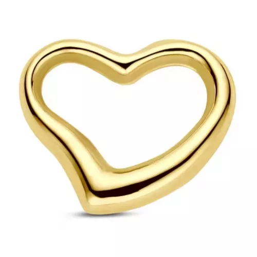 Gouden hanger hart 10 x 11mm