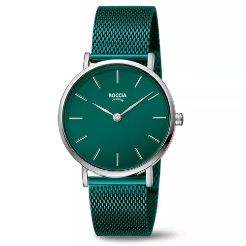 BOCCIA Titanium horloge groen 3281-10
