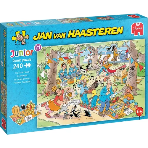 Jan van Haasteren Junior 21 - De Vrijmarkt Puzzel (240 stukjes)