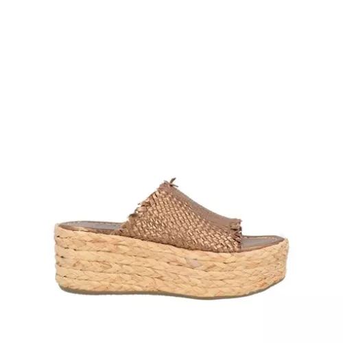 Studio Mode Women Bronze Espadrilles Leather