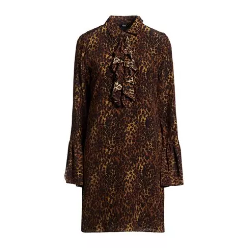 Liu •jo 42 Women Brown Mini dress Silk