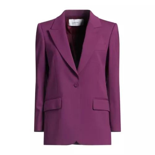 Lardini Women Mauve Blazer Polyester, Wool, Elastane