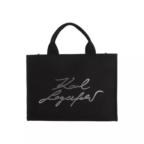 Karl Lagerfeld -- Women Black Handbag Cotton