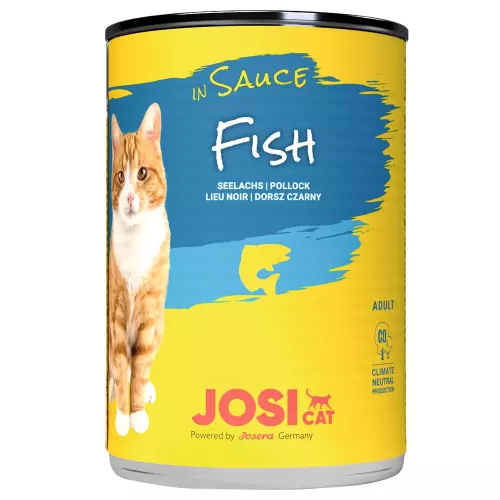 24x 415g JosiCat in Saus Vis Kattenvoer Nat