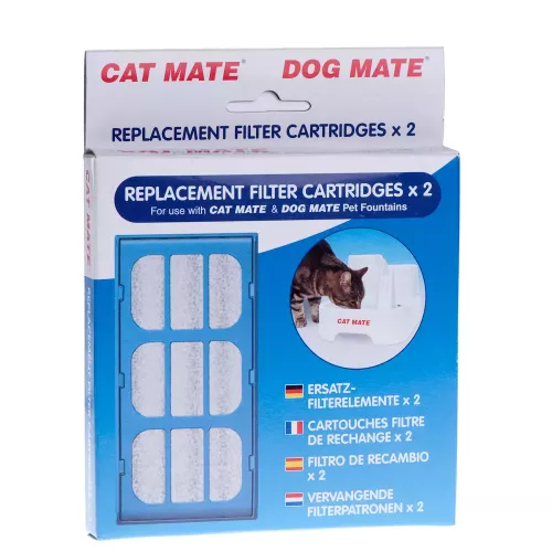 2 Stuks Vervangfilters voor Closer Pets Drinkfontein 2l