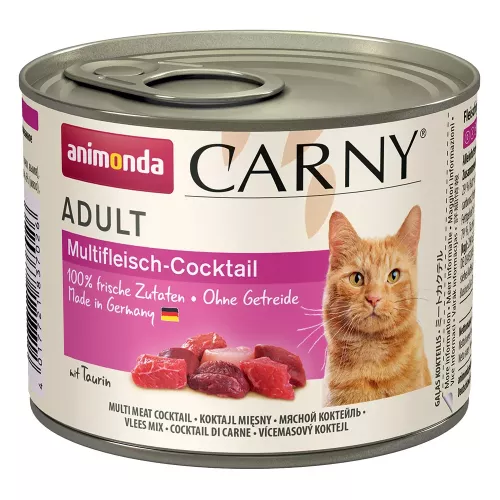 12x200g Adult Multivlees-Cocktail Animonda Carny Kattenvoer