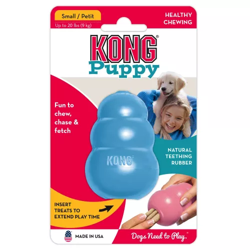 KONG Puppy Maat S Blauw Rubberen Puppyspeelgoed