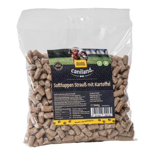 4x540g Soft Struisvogel- Graanvrij Canibit Hondensnacks
