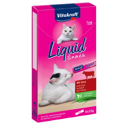 6x15g Cat Liquid- Rund & Inuline Vitakraft Kattensnacks