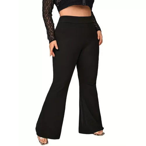 Zomer nieuwe dames plus-size Britse streetstyle mode-stijl geplooide ontwerp uitlopende broek