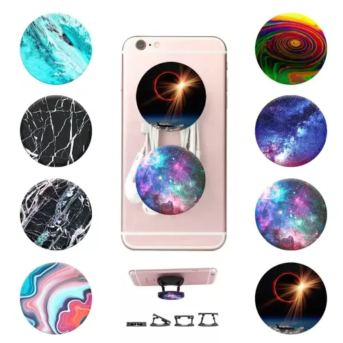 Sterrenhemel Vingerhouder Stijlvolle Patroon Smartphone Houder Vinger Telefoon Grip Houder Zak Popping Socket