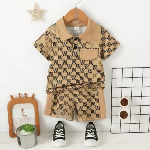 2 Stuks Kleding Set Kinderen Mode Gentleman Pocket Stijl Knop Korte Mouw Top + Shorts Zomer Outfit Voor Kinderen jongen 1-6 Jaar