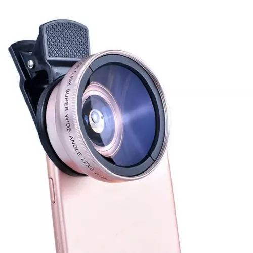 2 functies mobiele telefoonlens 0,45x groothoeklens en 12,5x macro HD-cameralens universeel voor iPhone Android-telefoon smartphone