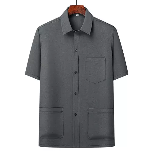 Zomer Nieuwe Mode Effen Kleur Ijs Zijde Ademend Sportpak Mannen Casual Losse Grote Maat Korte Mouwen T-shirt tweedelige Set