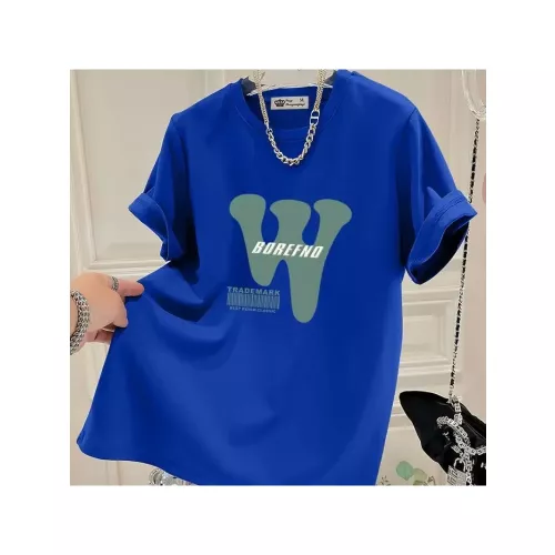 Vrouwen Fluorescerende Groene Letters T-shirt met korte mouwen Zomer Nieuwe Mode Puur Katoen Top O-hals Casual Losse Truien