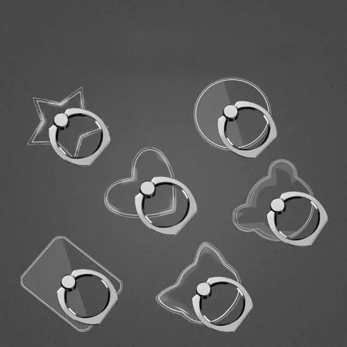 Vingerring Mobiele telefoon Smartphone Standhouder voor iPhone X Samsung mobiele Smart transparante telefoonringhouder Autohouder