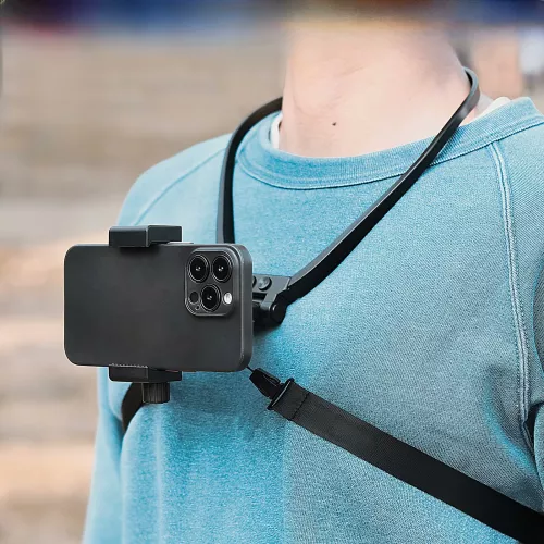 Vamson Anti-shake nekhouder voor iPhone 14 13 Xiaomi Huawei Samsung mobiele telefoon Smartphone Hardlopen Fietsen Record Vlog Video