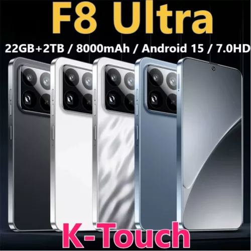 K-Touch Cheap F8 Ultra 5G Dual SIM Smartphone 7.0HD Mobiele Telefoon 22G+2TB Mobiele Telefoons Android 15 8000mAh Globale Versie Ontgrendeld 16+48MP M