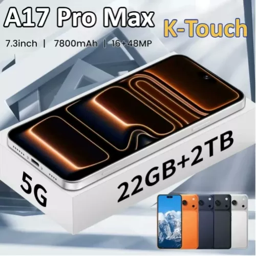 K-Touch Mobiele Telefoons A17 Pro Max Smartphone 7,3 Inch Android 15 Mobiele Telefoon 16+48MP Camera 5G Dual SIM Dual Standby 7800mAh Wereldversie Mob