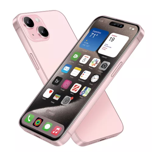 Dummy nep-telefoonmodel, ziet eruit als de echte telefoon, compatibel met telefoon 15, roze, voor weergave van mobiele telefoons