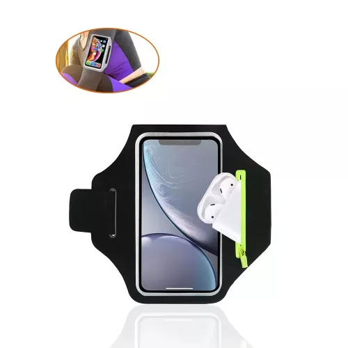 Outdoor Sport Multifunctionele Armtas Met Rits Hoofd Telefoon Oortelefoon Opbergzakken Voor 6,8 inch Smartphone Hardloopaccessoires