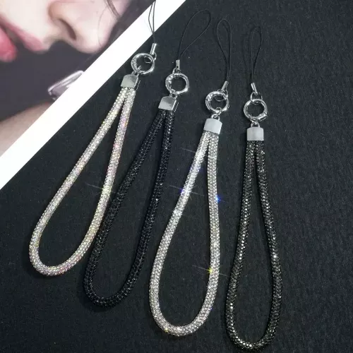 Flitsende mode glitter strass telefoonkoord diamantkristal telefoon polsbandjes sleutelhanger hangend anti-verloren touw