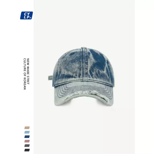 Gewassen Denim Baseballpet Mannen En Vrouwen Paar Koreaanse Stijl Mode Straat Maken Oude Gescheurde Pet Met Pet