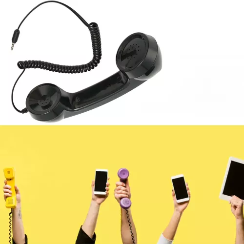Retro Telefoon Handset Multifunctionele Stralingsbestendige Handheld Mobiele Telefoon Ontvanger Voor Mobiele Telefoons Computers