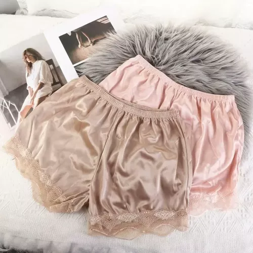 1Pc Coole Mode Vrouwen Satijn Lace Dameshorts Polyester Legging Pyjama Shorts