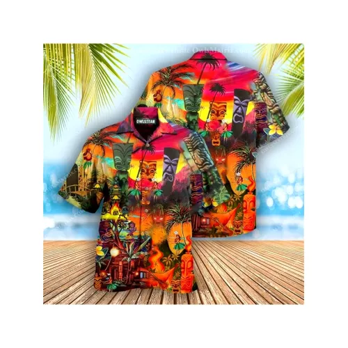 Losse ademende 3D-print Trendy coole mode Hawaiiaanse shirts Strandfeest Tops Korte mouwen Zomer voor heren
