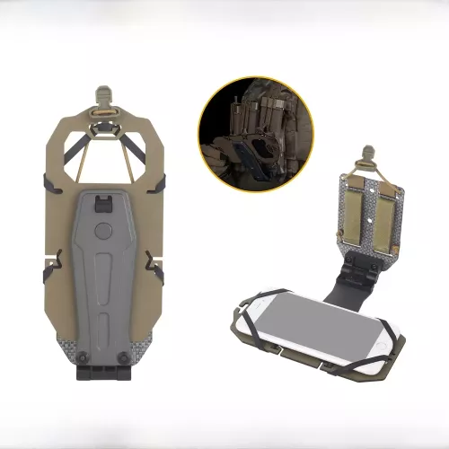 Tactische Draaibare Gevouwen Verstelbare Smartphone Stand Molle Houder Accessoires Mobiele Telefoon Draagplaat Navigatie Jacht Schieten