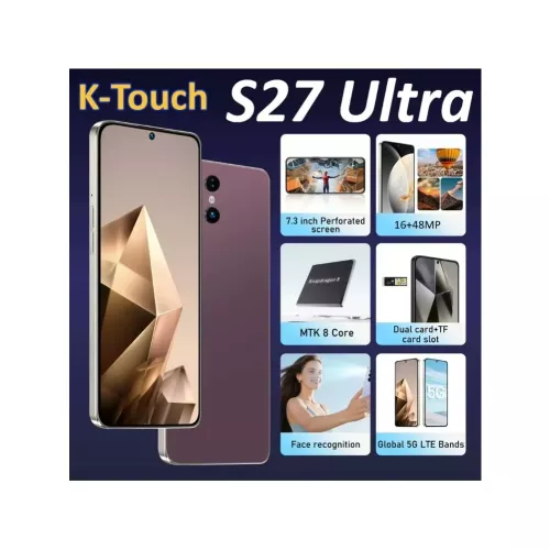 K-Touch Mobiele Telefoons S27 Ultra Smartphone Android 15 Mobiel 7,3 Inch 16+48MP 22GB+2TB 7800mAh 5G Dual SIM Gezichtsontgrendeling GPS Mobiele Telef