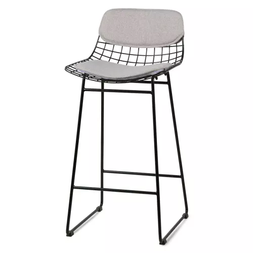 HKliving wire bar stool comfort kit pebble