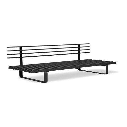 HKliving aluminium outdoor lounge sofa charcoal