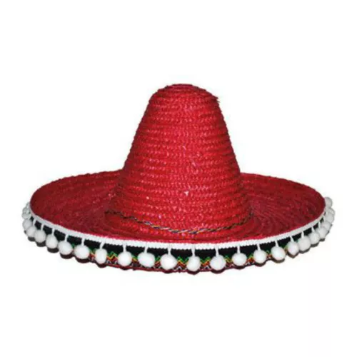 Mexicaanse sombrero kind rood