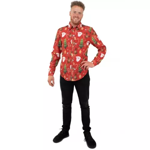 Rode Kerst Blouse Volwassenen