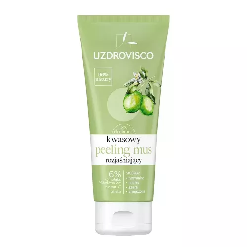 Uzdrovisco BEZOLEJOWY Peeling-mus kwasowy, rozjaśniający Peeling do twarzy 60 ml