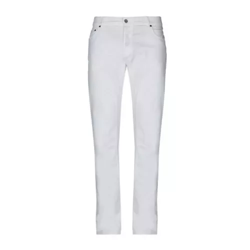 Daniele Alessandrini Man White Trouser Cotton, Elastane