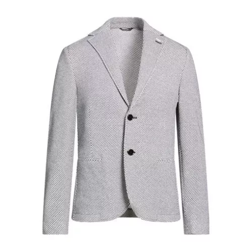 Grey Daniele Alessandrini 38 Man Black Blazer Cotton, Polyester, Elastane