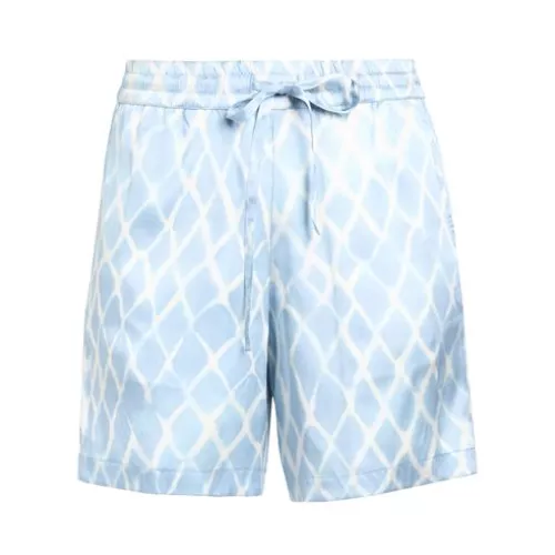 Nahmias Man Light blue Shorts & Bermuda Shorts Silk, Elastane