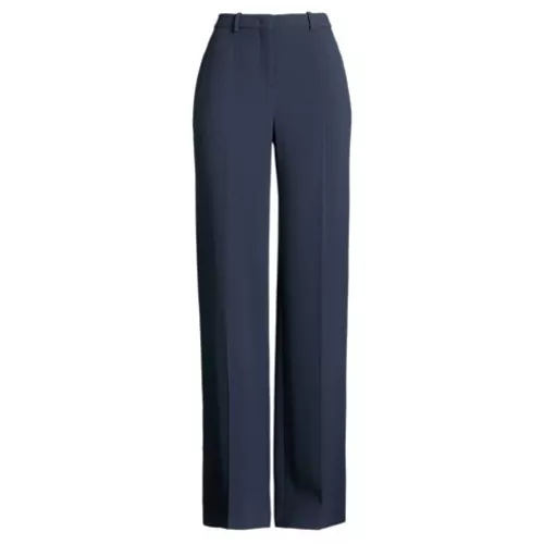 Ermanno Scervino Women Navy blue Trouser Viscose, Acetate