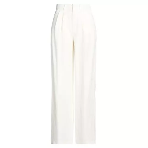 Anine Bing Women White Trouser Lyocell, Rayon, Linen