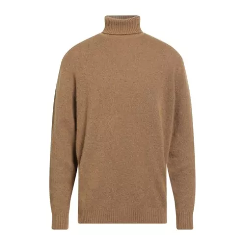 Filippo De Laurentiis Man Camel Turtleneck Cashmere, Silk, Polyester