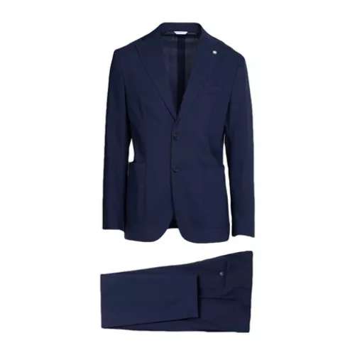 Manuel Ritz 40 Man Blue Suit Virgin Wool, Cotton